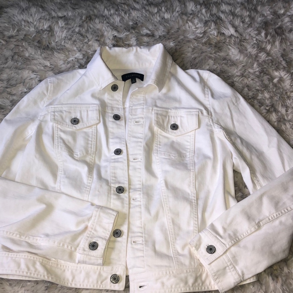 Talbots white jean jacket